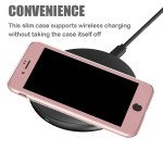 Wholesale iPhone 8 / 7 Fully Protective Magnetic Absorption Technology Case With Free Tempered Glass (Pink)